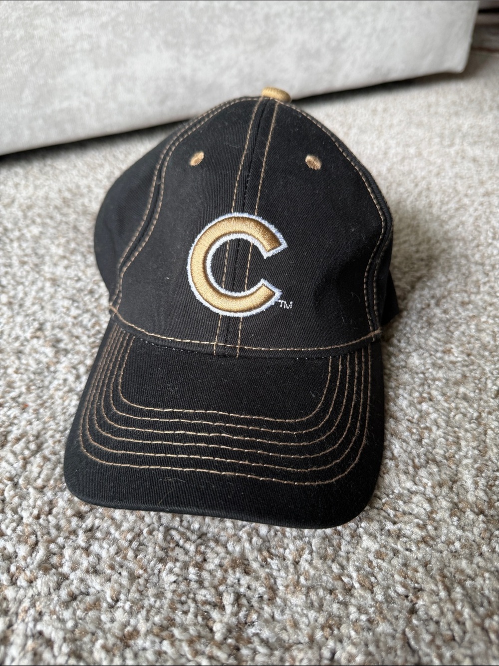 Black and Gold Chicago Cubs Baseball Hat